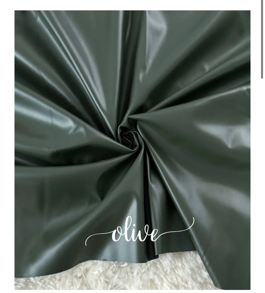 Olive pleather